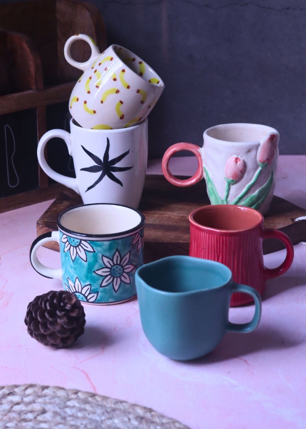 Handmade Set of 6 Serenity Mugs (for the price of 5)