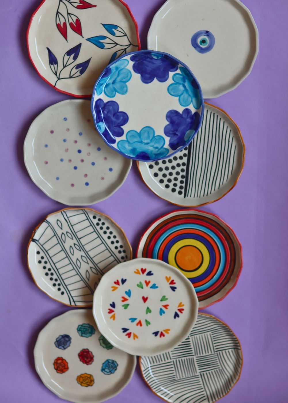 artful plates made by ceramic 