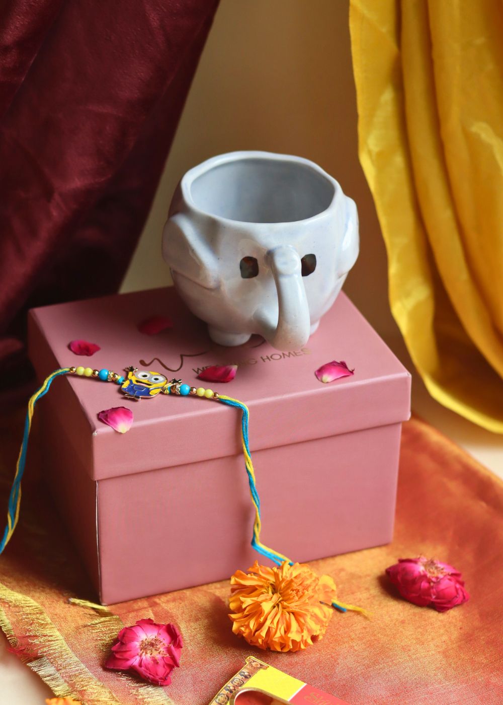 Handmade The Cutest Ele Mug rakhi Gift Box