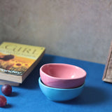 Set of 2 - Sky Blue & Pink Nut Bowls made by ceramic