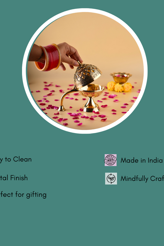 sugandh brass dhoop dani with some details