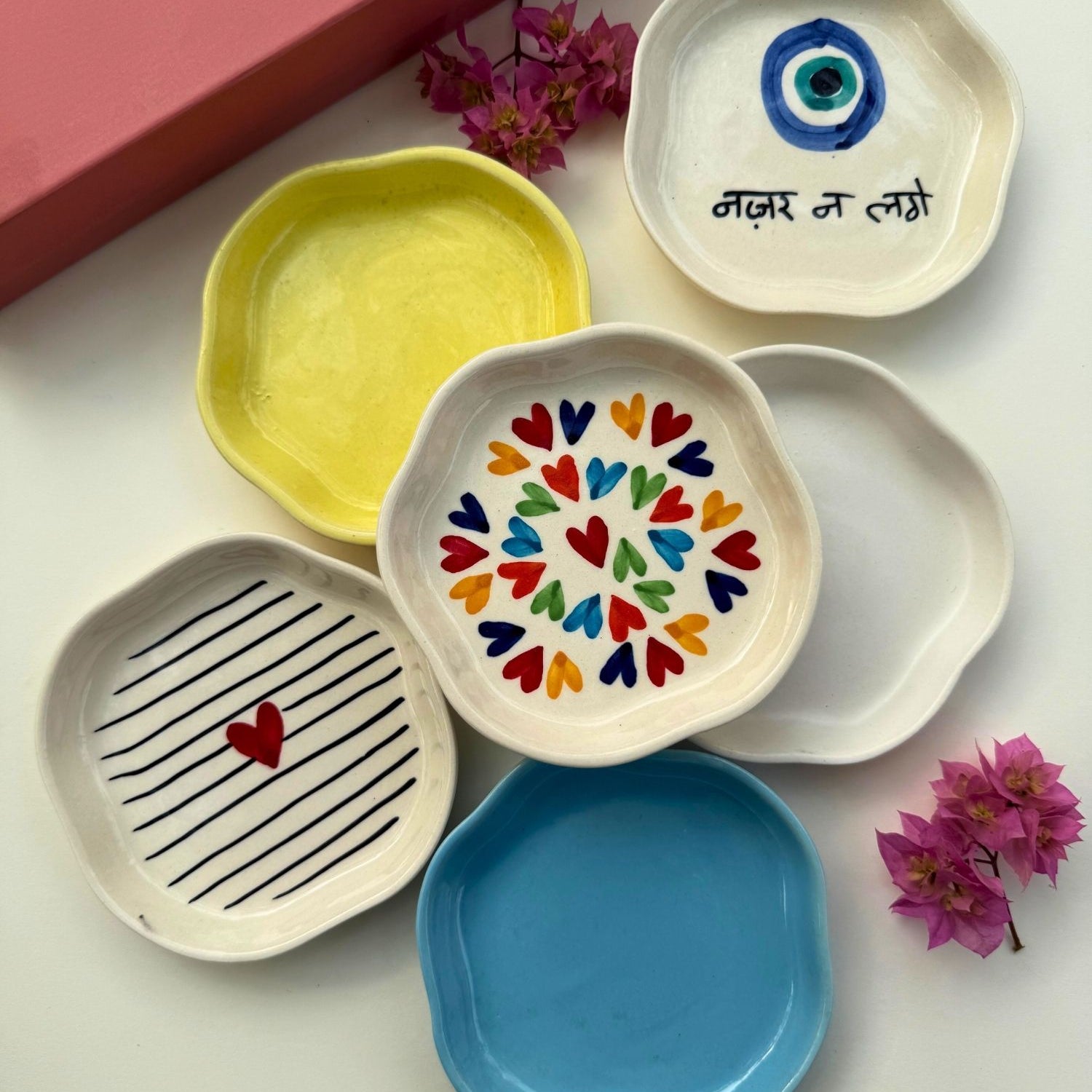 Set of 6 Sweet feast handmade dessert plate (for the price of 5) made by ceramic