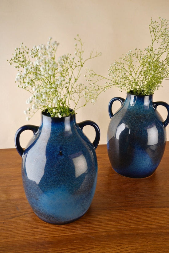 royal blue statement vase handmade in india