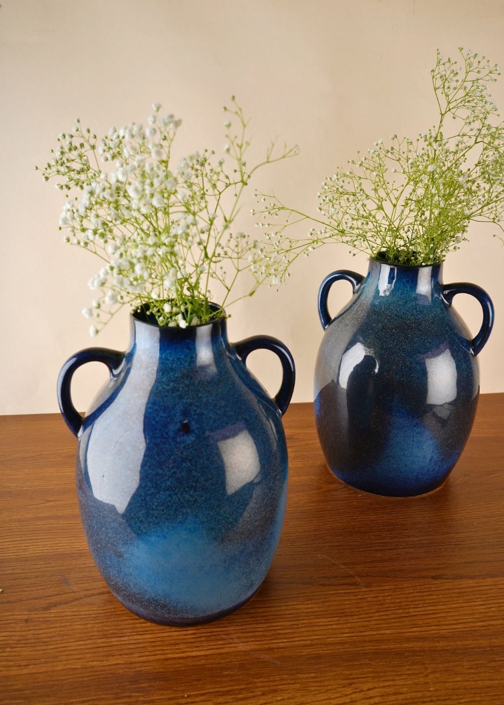 royal blue statement vase handmade in india