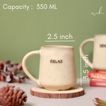 Ceramic coffee mug height & breadth