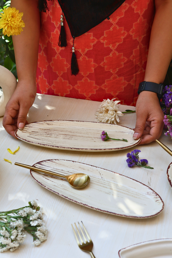 Two handmade rustics starter platter 