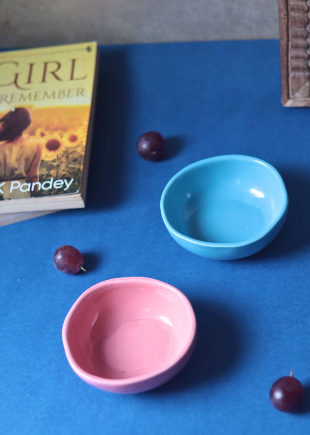 Set of 2 - Sky Blue & Pink Nut Bowls with premium quality material