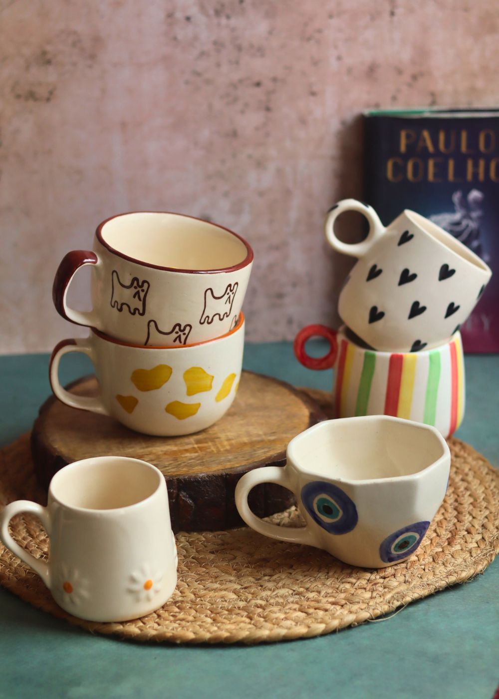 Set of 6 (Pinteresty Mugs) for the price of 5 handmade in india