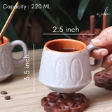 Ceramic coffee mug height & breadth