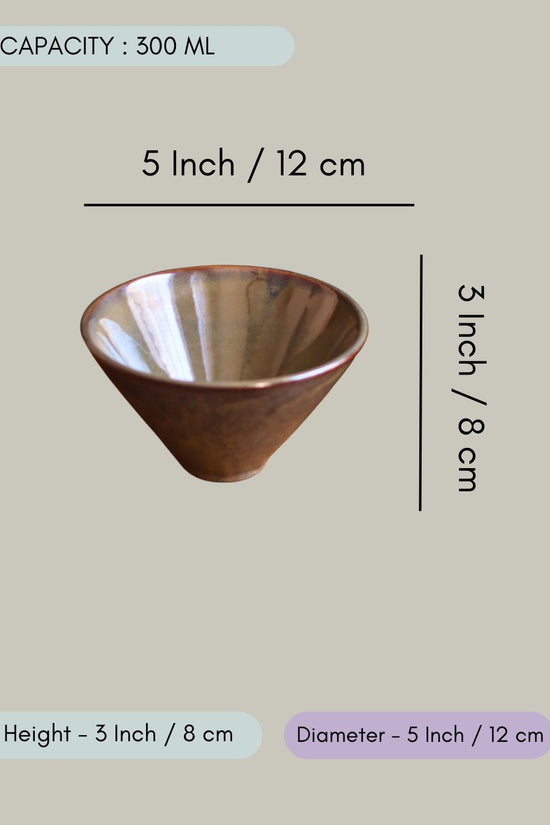 Olive Conical Bowl