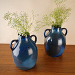 royal blue statement vase made by ceramic 