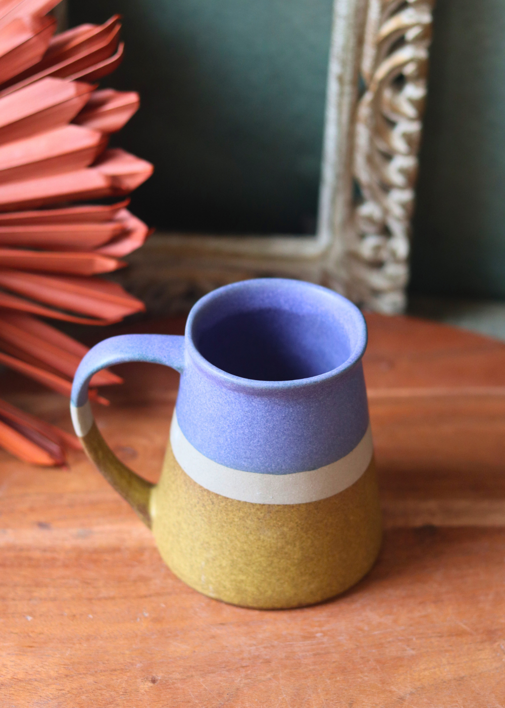 Serveware Blue & Mustard Mug 