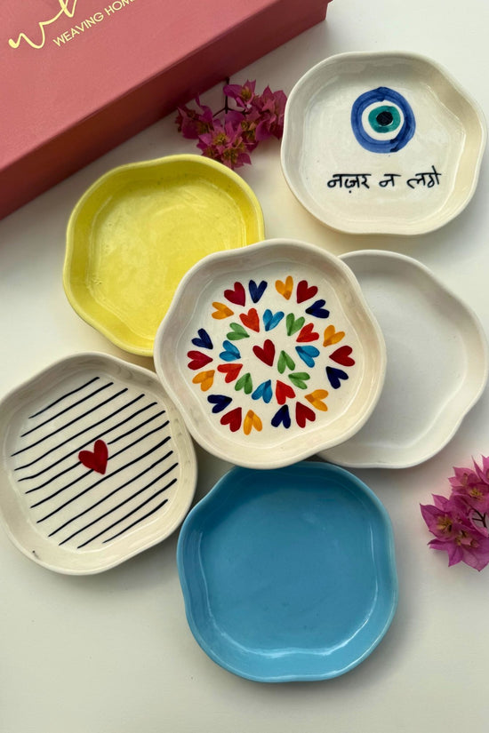 Set of 6 Sweet feast handmade dessert plate (for the price of 5) handmade in India