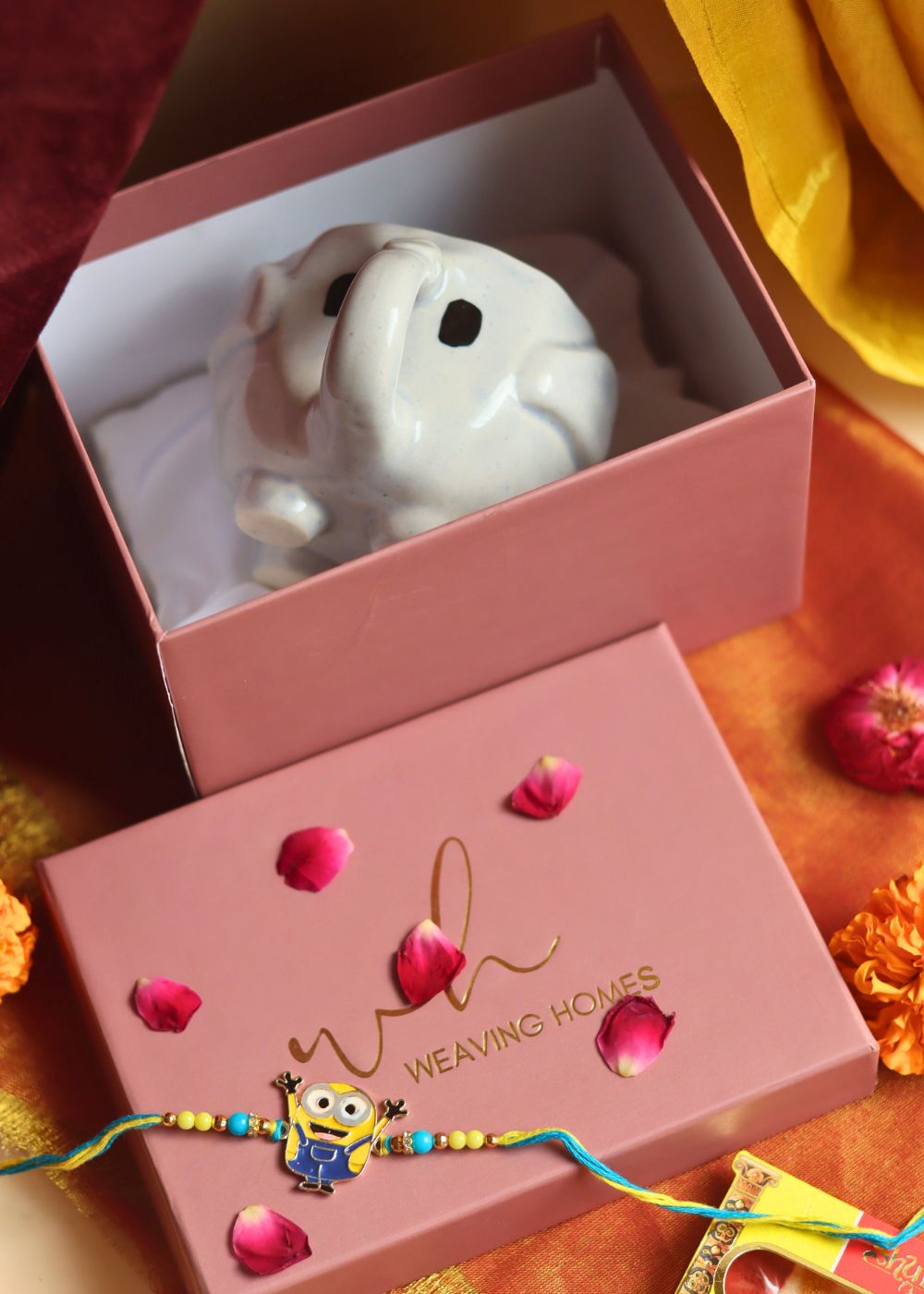 The Cutest Ele Mug rakhi Gift Box handmade in India