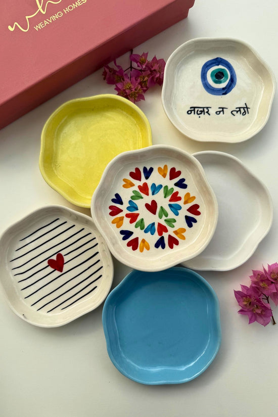 Set of 6 Sweet feast handmade dessert plate (for the price of 5)