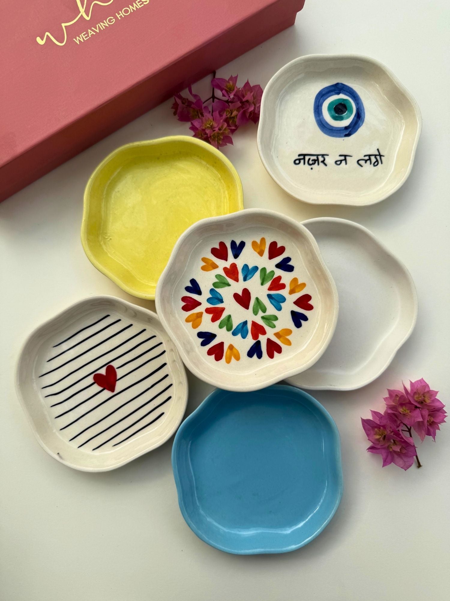 Set of 6 Sweet feast handmade dessert plate (for the price of 5)