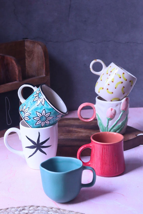 Set of 6 Serenity Mugs (for the price of 5) handmade in india