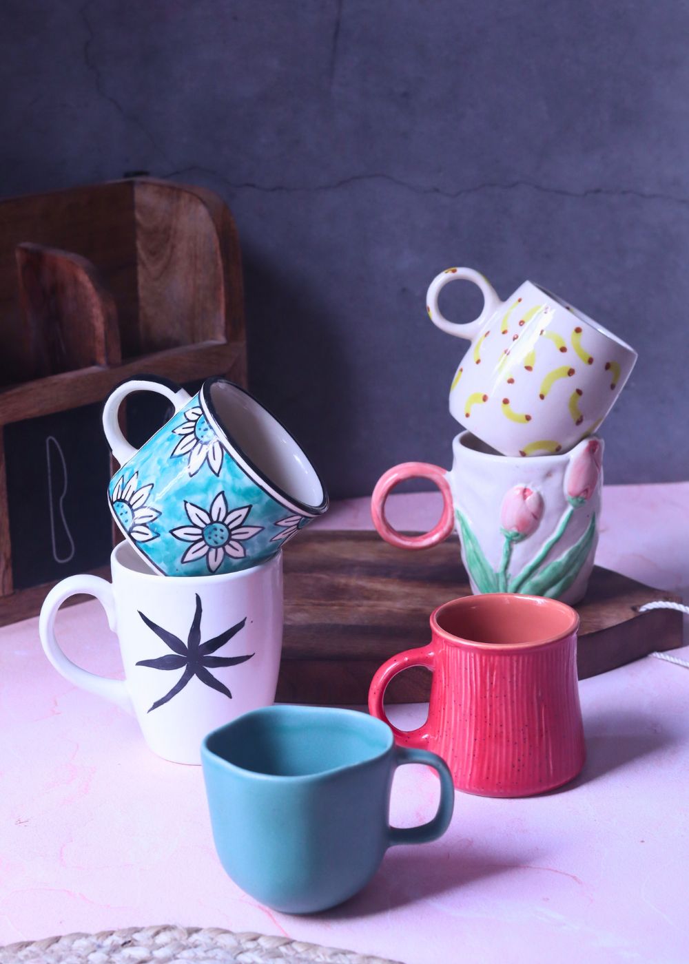 Set of 6 Serenity Mugs (for the price of 5) handmade in india