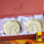 Hum - Tum Handmade Dessert plate Rakhi Gift box only for this rakhsha bandhan