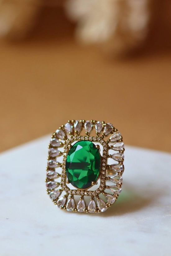 Waterproof Emerald Green Ring