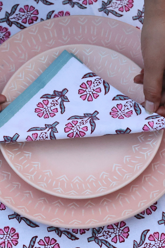 Handprinted table napkin 