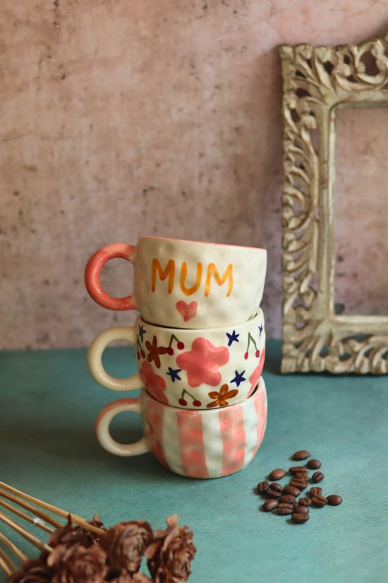 handmade Set of 3 - Brewtiful Days mugs