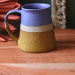 Drinkware Ceramic Blue & Mustard Coffee Mug