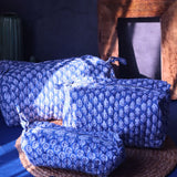 Handmade Indigo Toiletry Bag - Set of 3