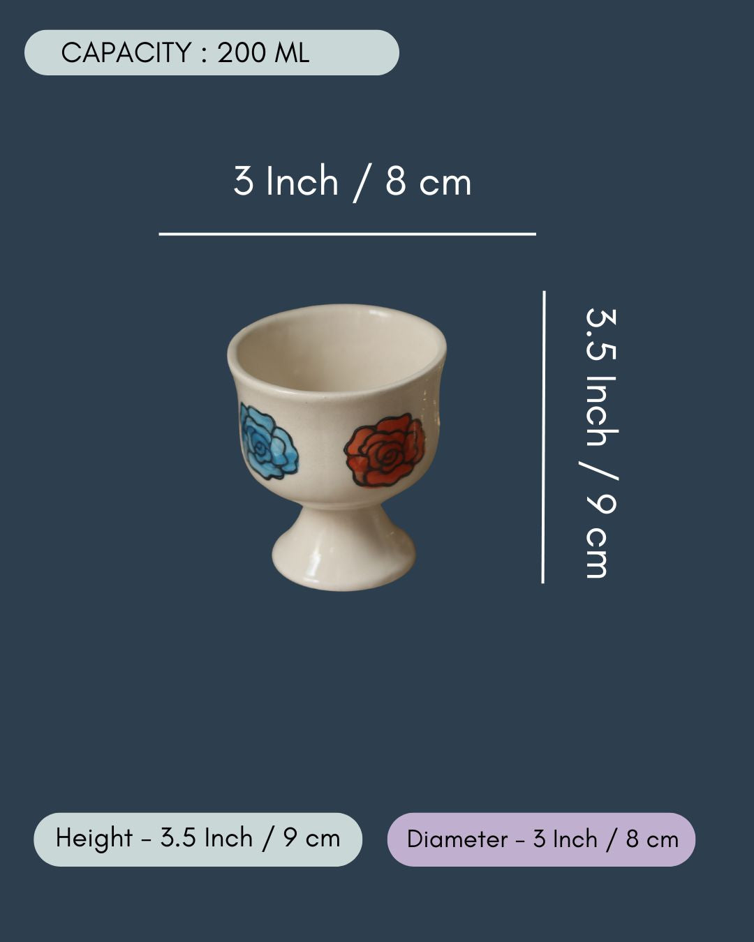 Roses Ice Cream Goblet