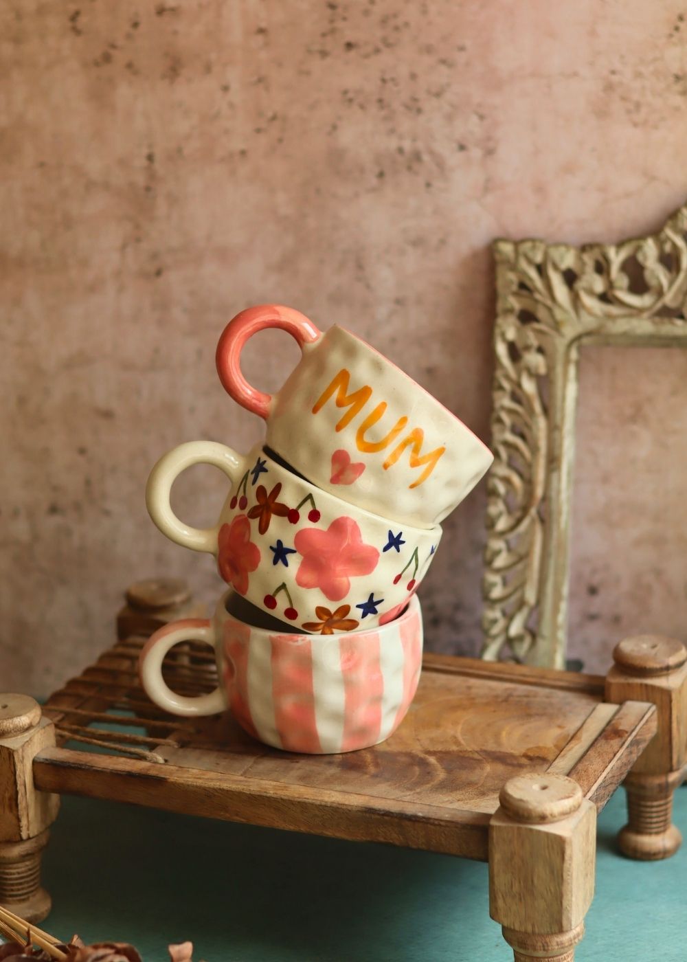 Set of 3 - Brewtiful Days mugs made by ceramic