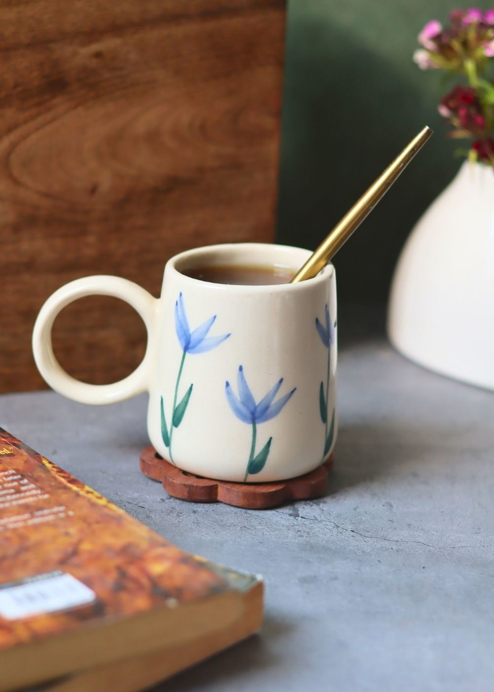 Blue Blooms Coffee Mug with premium quality material