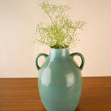 handmade sage green statement vase
