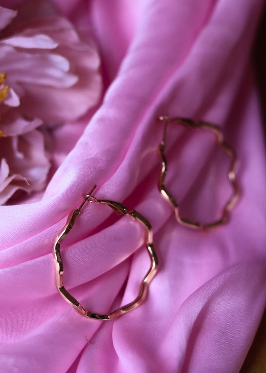 Anti tarnish Twisted hoops - small