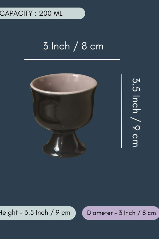 Black Ice Cream Goblet