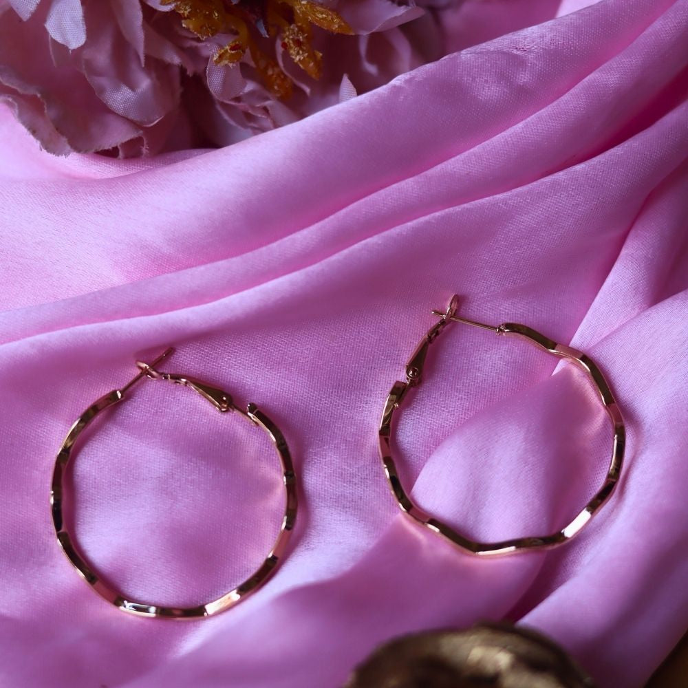 Waterproof Twisted hoops - small