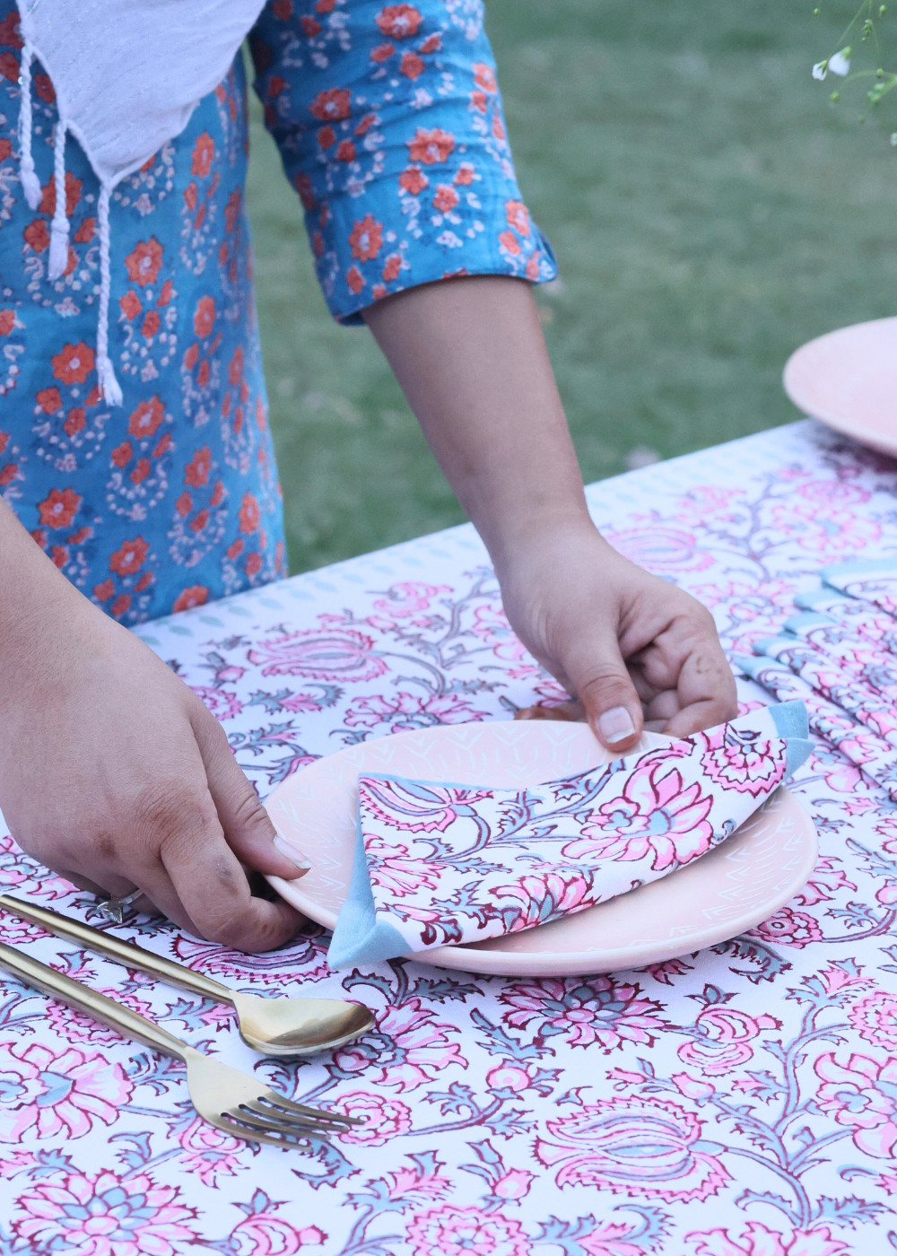 block printed