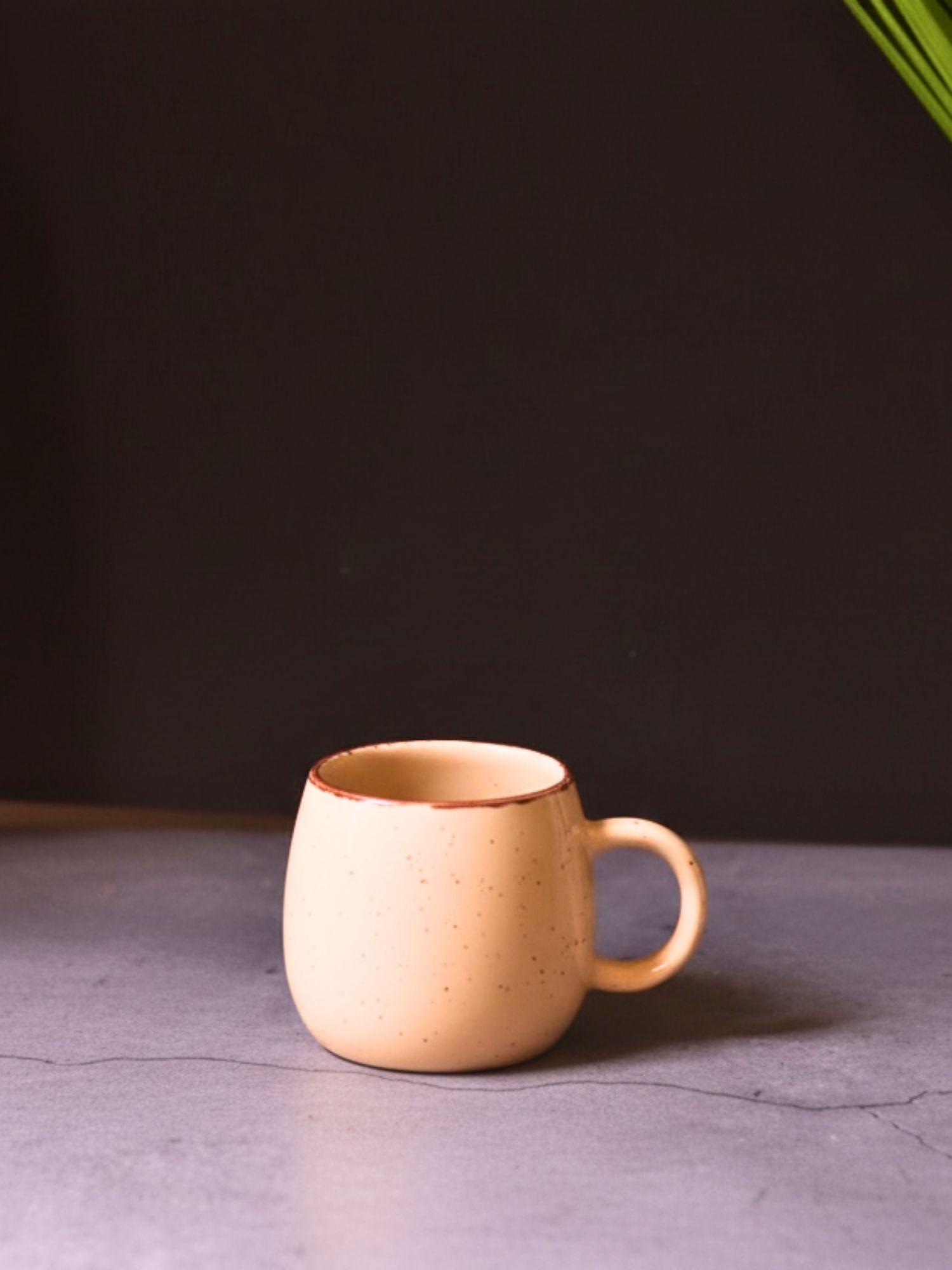 Handmade Ivory Ovule Shape Tea Cup