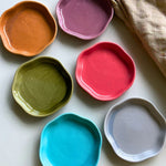 Set of 6 Neutral Handmade Dessert Plates (for the price of 5) made by ceramic