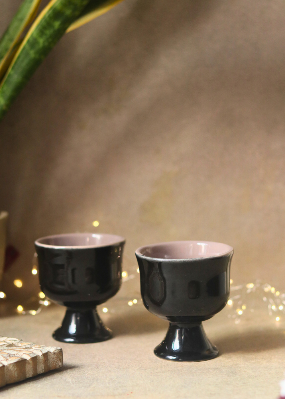 ceramic ice cream goblet