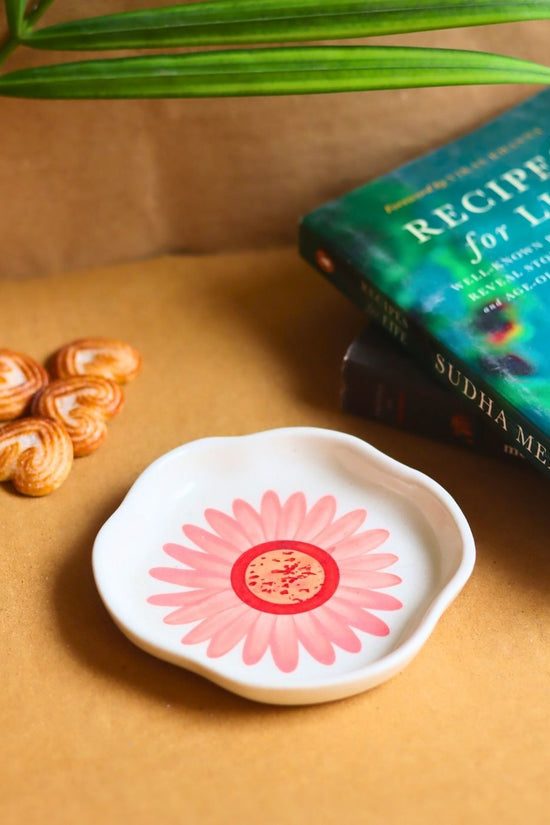Flower Handmade Dessert Plate handmade in india