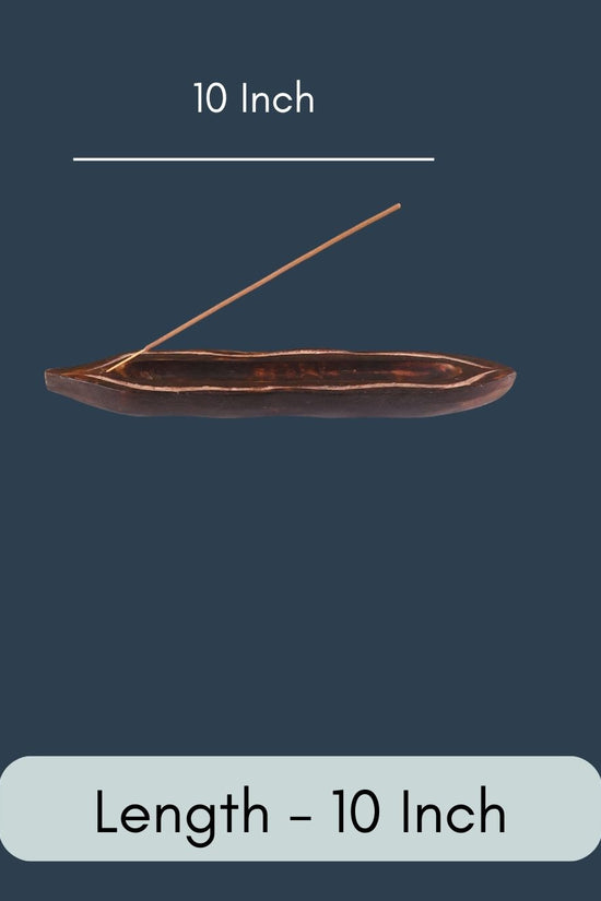 Wooden Agarbati Stand - Boat shape