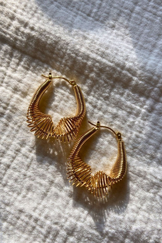 Anti tarnish Spring Hoop Earrings