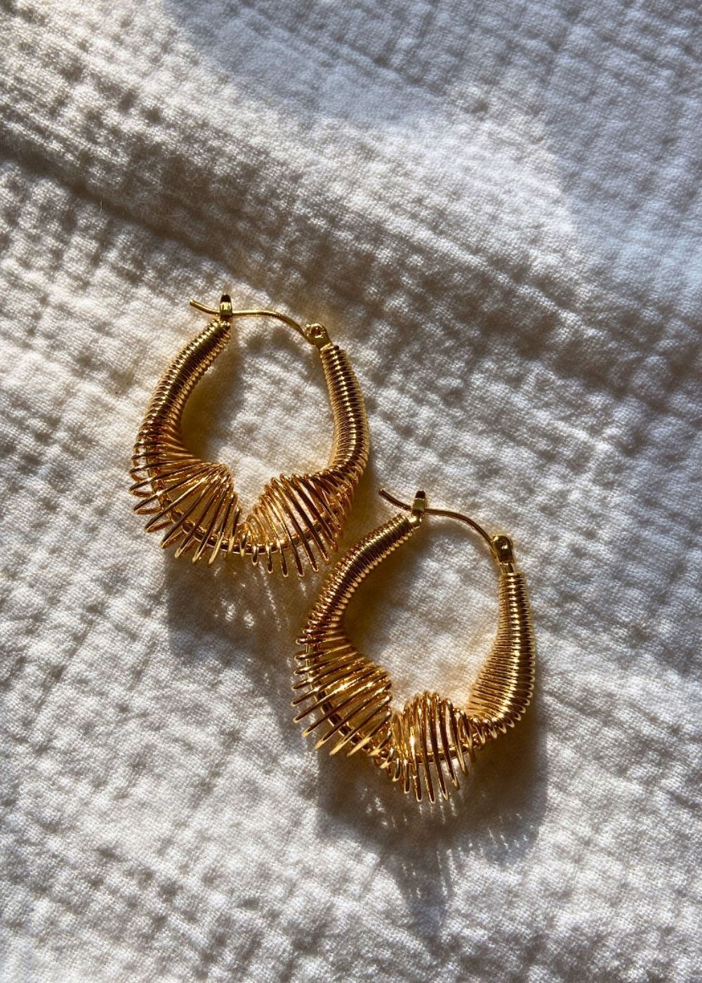 Anti tarnish Spring Hoop Earrings