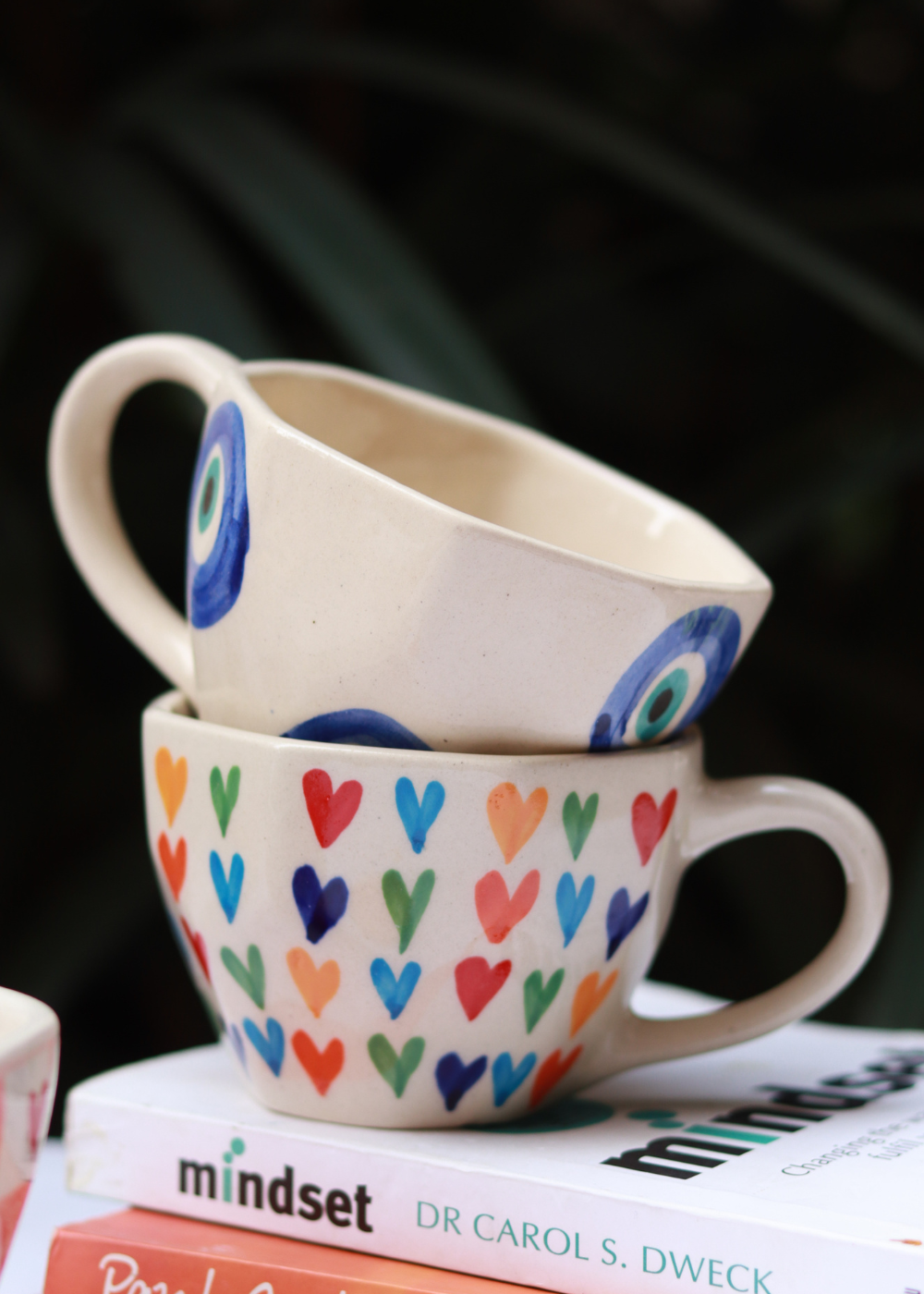 handmade evil eye mug & loveislove mug made by ceramic 