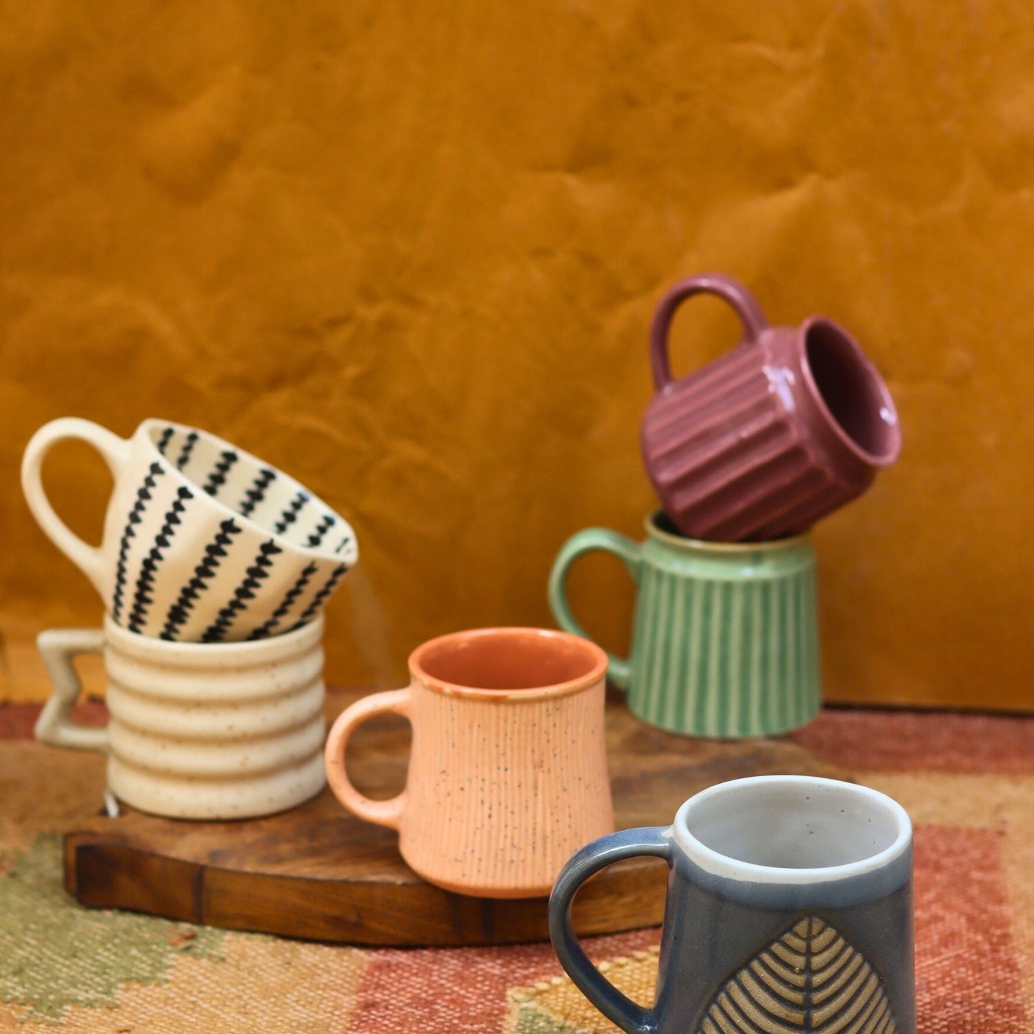 Set of 6 Sip Story Mug combo (for the price of 5) made by ceramic