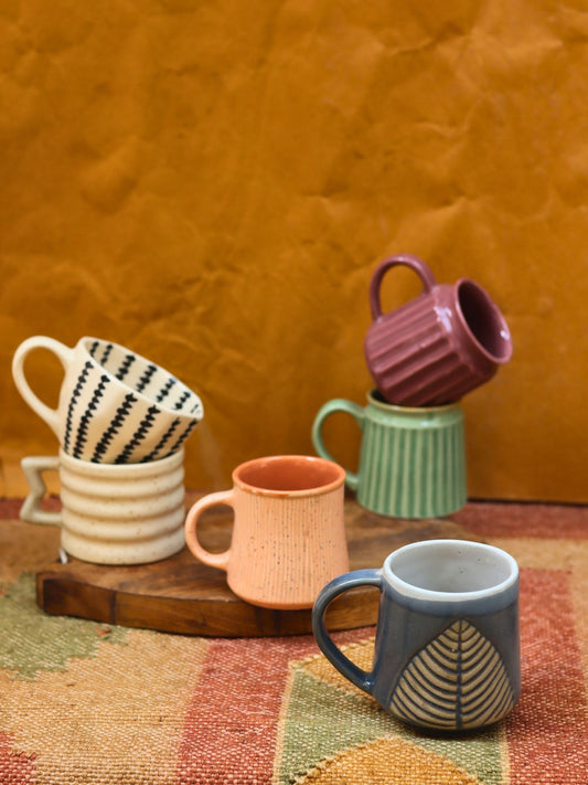 Set of 6 Sip Story Mug combo (for the price of 5) made by ceramic