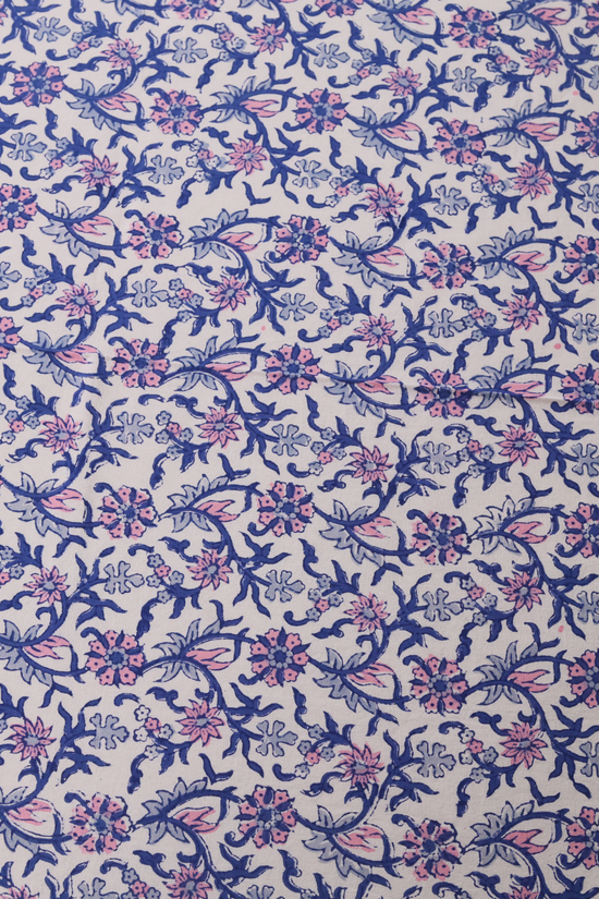 Block printed bedsheet