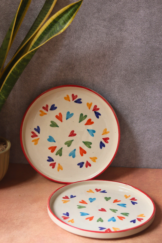 Colorful Hearts Platter