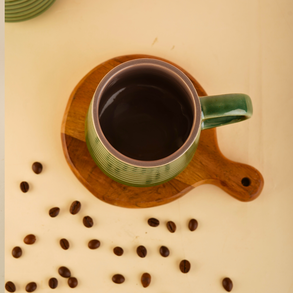 Ceramic coffee mug with tea 