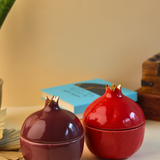 red & lilac anar jar made by ceramic 